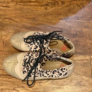 GB GIRLS SHOES - Leopard Loafer size 3M